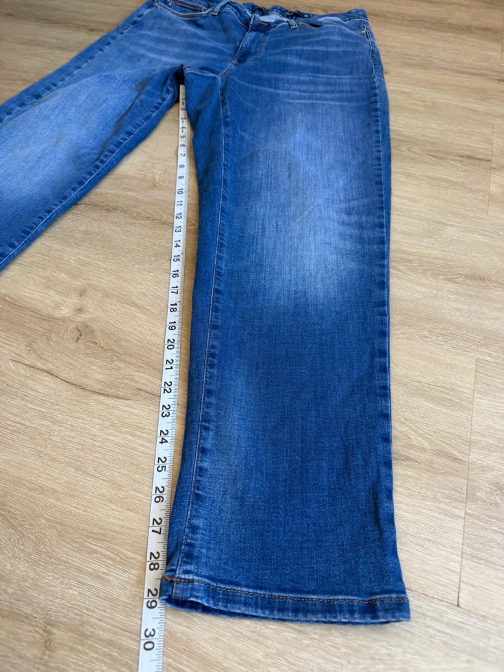 J. JILL Denim Boyfriend Straight Leg Ankle Light Wash Jeans SZ 16 - Picture 2 of 7
